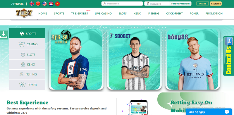 7Fun7 - C&aacute; cược liền tay, thu ngay lợi nhuận khủng