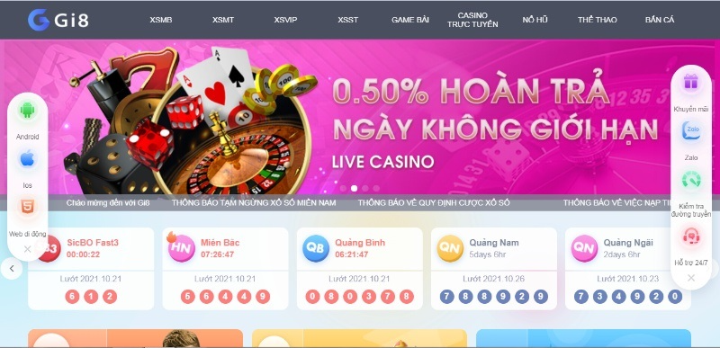 Gi8 &ndash; Nh&agrave; c&aacute;i l&ocirc; đề si&ecirc;u uy t&iacute;n với tỷ lệ cược 1 ăn 99