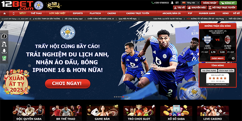 Trang chủ 12bet là nhà cái sáng giá, uy tín tuyệt đối