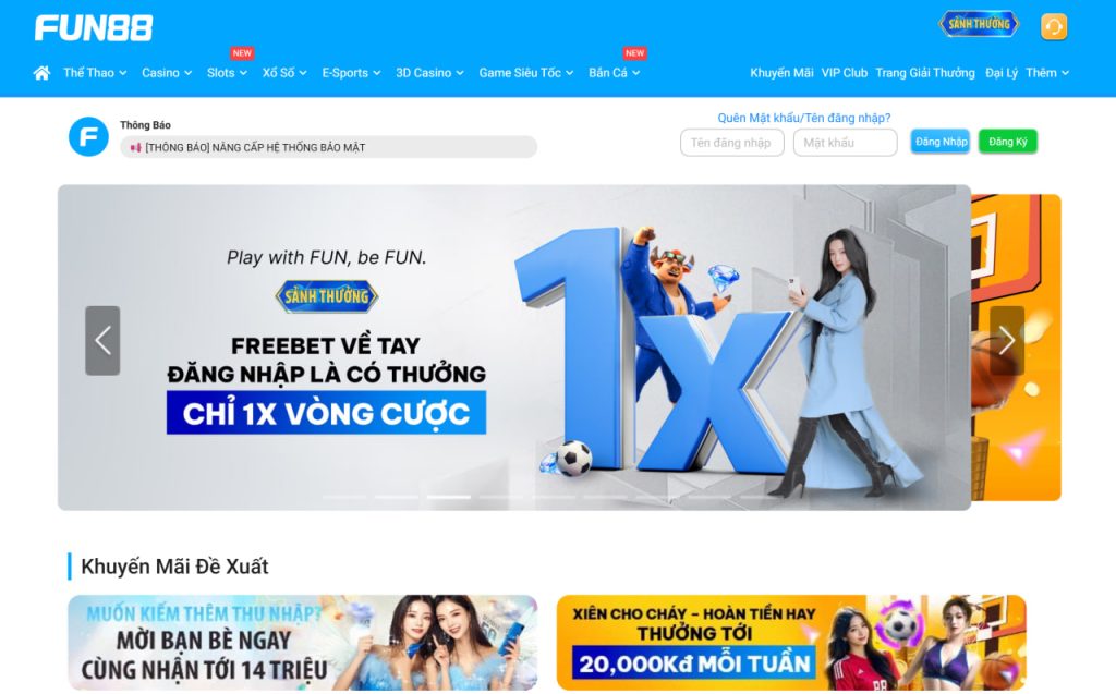 FUN88 – Sân Chơi Cá Cược Trực Tuyến Uy Tín Nhất Năm 2025 Tổng quan về nhà cái FUN88